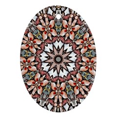 Abstract Art Texture Mandala Oval Ornament (two Sides) by Simbadda