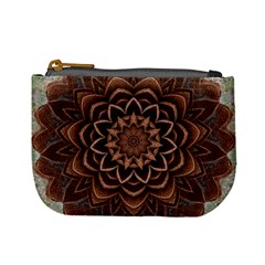 Abstract Art Texture Mandala Mini Coin Purse by Simbadda