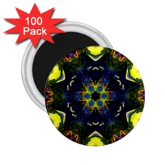 Chakra Art Healing Mandala 2 25  Magnets (100 Pack)  by Simbadda