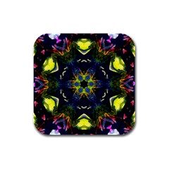 Chakra Art Healing Mandala Rubber Square Coaster (4 Pack)  by Simbadda