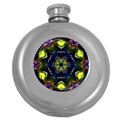 Chakra Art Healing Mandala Round Hip Flask (5 Oz)