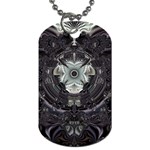 Black And White Fractal Art Artwork Design Dog Tag (Two Sides) Front