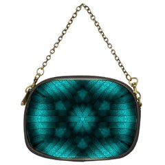 Abstract Pattern Black Green Chain Purse (two Sides) by Simbadda