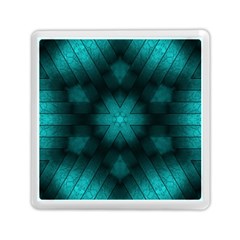 Abstract Pattern Black Green Memory Card Reader (square) by Simbadda