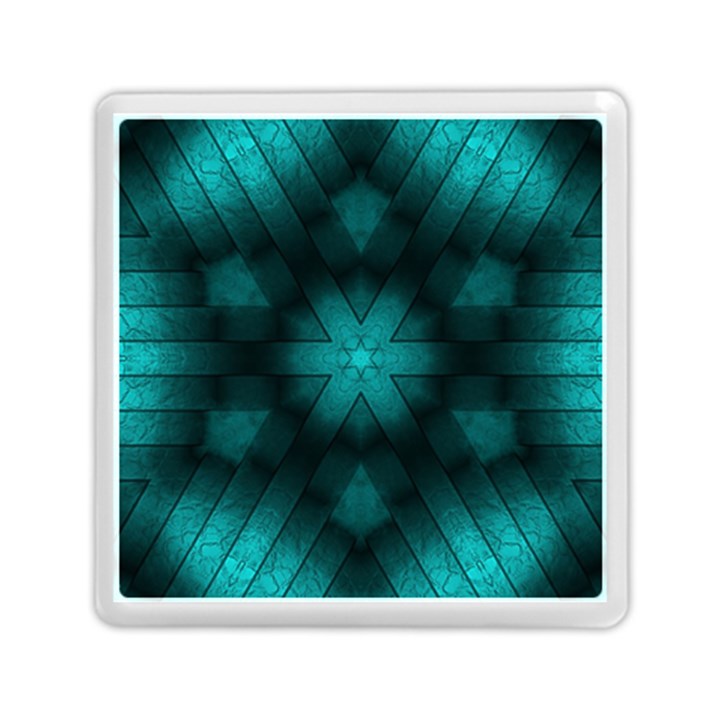 Abstract Pattern Black Green Memory Card Reader (Square)