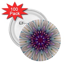 Mandala Kaleidoscope Ornament 2 25  Buttons (100 Pack)  by Simbadda