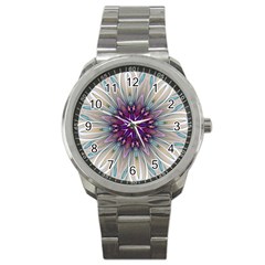 Mandala Kaleidoscope Ornament Sport Metal Watch by Simbadda