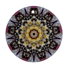 Abstract Art Texture Mandala Round Ornament (two Sides)