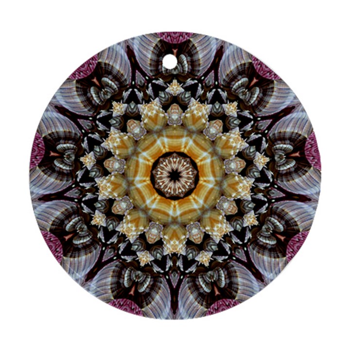 Abstract Art Texture Mandala Round Ornament (Two Sides)