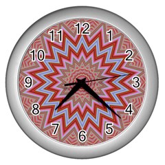 Abstract Art Abstract Background Art Pattern Wall Clock (silver)