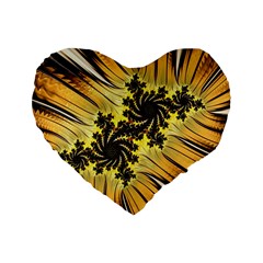 Fractal Art Colorful Pattern Standard 16  Premium Heart Shape Cushions by Simbadda