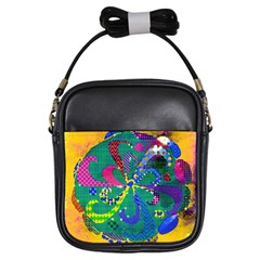 Mandala Abstract Background Image Girls Sling Bag by Simbadda