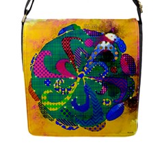 Mandala Abstract Background Image Flap Closure Messenger Bag (l) by Simbadda