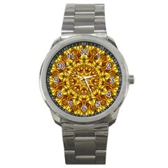 Abstract Antique Art Background Sport Metal Watch by Simbadda