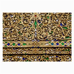 Gold Pattern Decoration Golden Large Glasses Cloth (2-side) by Simbadda