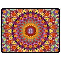 Fractal Kaleidoscope Mandala Fleece Blanket (large) 