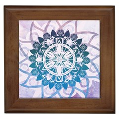 Mandalas Symmetry Meditation Round Framed Tiles