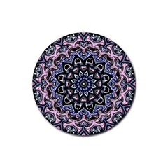 Background Kaleidoscope Abstract Rubber Coaster (round)  by Simbadda