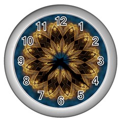 Mandala Kaleidoscope Ornaments Wall Clock (silver)