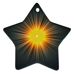 Background Mandala Sun Rays Star Ornament (two Sides) by Simbadda