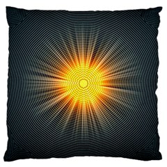 Background Mandala Sun Rays Large Cushion Case (one Side) by Simbadda