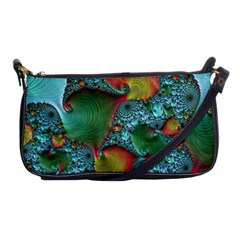 Fractal Art Colorful Pattern Shoulder Clutch Bag