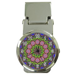 Floral Fractal Star Render Money Clip Watches by Simbadda