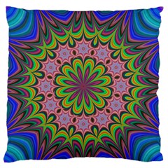 Floral Fractal Star Render Standard Flano Cushion Case (one Side) by Simbadda