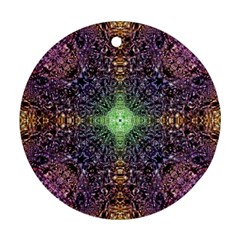 Mandala Carpet Pattern Geometry Round Ornament (two Sides)