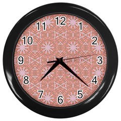 Vintage Abstract Background Mandala Wall Clock (black) by Simbadda