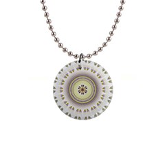 Mandala Fractal Decorative 1  Button Necklace