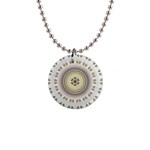 Mandala Fractal Decorative 1  Button Necklace Front