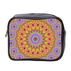 Geometric Flower Oriental Ornament Mini Toiletries Bag (Two Sides)