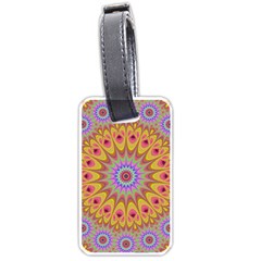 Geometric Flower Oriental Ornament Luggage Tags (One Side) 