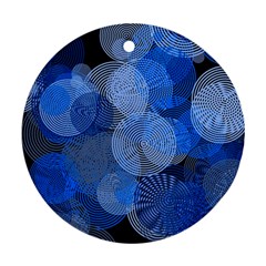 Circle Rings Abstract Optics Round Ornament (two Sides)