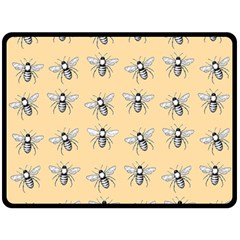 Pop Art  Bee Pattern Fleece Blanket (large)  by Valentinaart