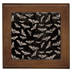 Vintage Halloween Bat Pattern Framed Tiles by Valentinaart