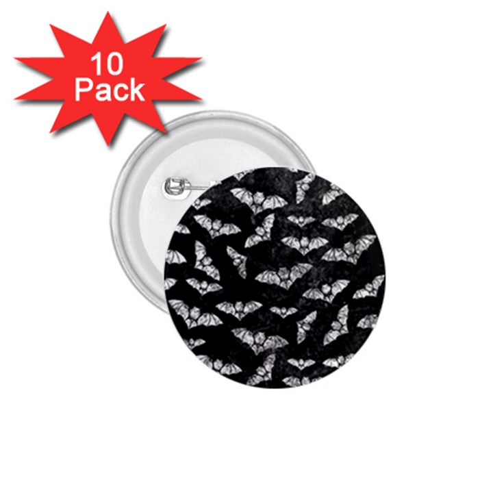 Vintage Halloween Bat pattern 1.75  Buttons (10 pack)