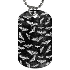 Vintage Halloween Bat Pattern Dog Tag (two Sides) by Valentinaart