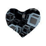 3d Cube Fantasy Square Shape Standard 16  Premium Heart Shape Cushions Back