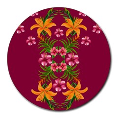 Blossom Yellow Flower Yellow Summer Round Mousepads by Simbadda