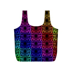 Rainbow Grid Form Abstract Full Print Recycle Bag (s) by Simbadda