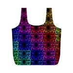 Rainbow Grid Form Abstract Full Print Recycle Bag (M) Front