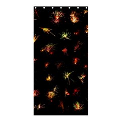 Fireworks Christmas Night Dark Shower Curtain 36  X 72  (stall)  by Simbadda