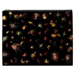 Fireworks Christmas Night Dark Cosmetic Bag (xxxl) by Simbadda