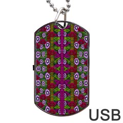 Floral Climbing To The Sky For Ornate Decorative Happiness Dog Tag Usb Flash (one Side) by pepitasart