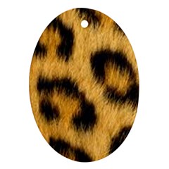 Animal Print Leopard Oval Ornament (two Sides) by NSGLOBALDESIGNS2