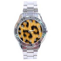 Animal Print Leopard Stainless Steel Analogue Watch by NSGLOBALDESIGNS2