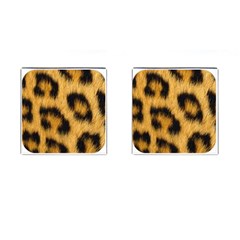 Animal Print Leopard Cufflinks (square)