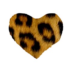 Animal Print Leopard Standard 16  Premium Heart Shape Cushions by NSGLOBALDESIGNS2